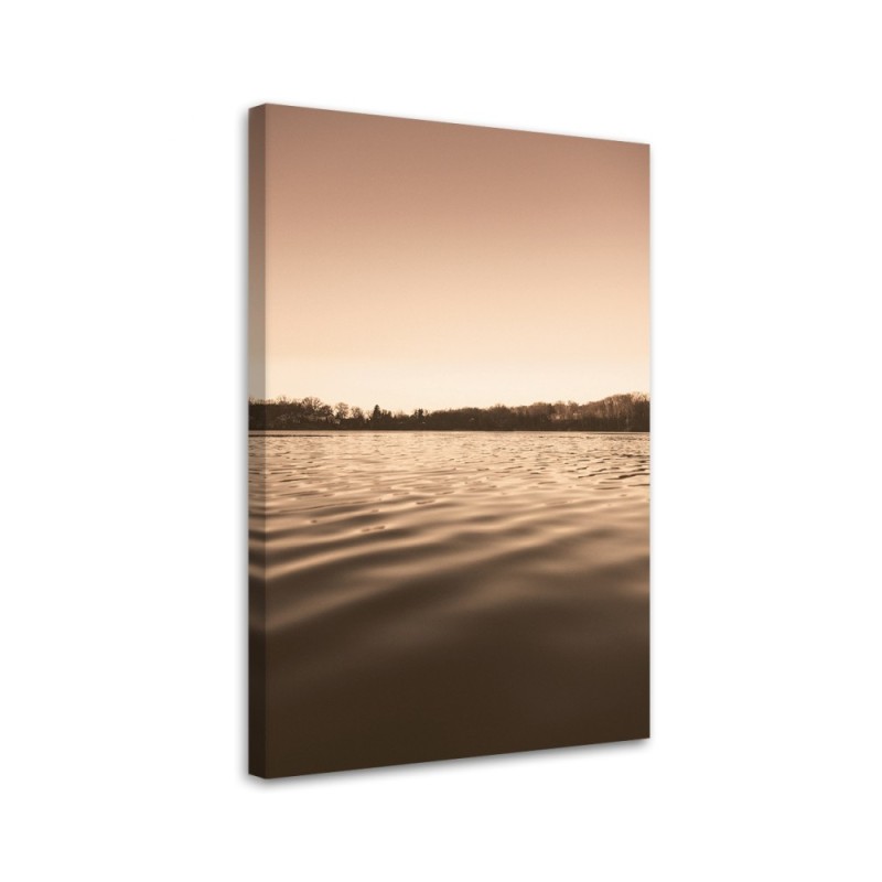 Canvas painting - Calm lakeside water | FEEBY