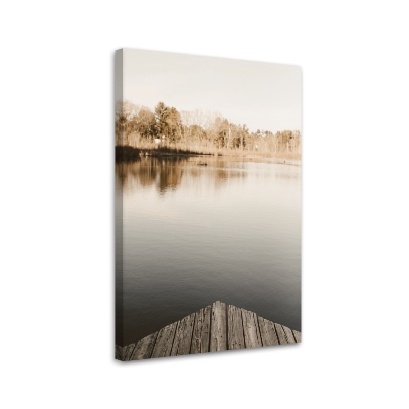 Canvas painting - Footbridge over the lake | FEEBY