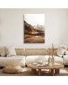 Canvas painting - Snowy mountains above the lake | FEEBY