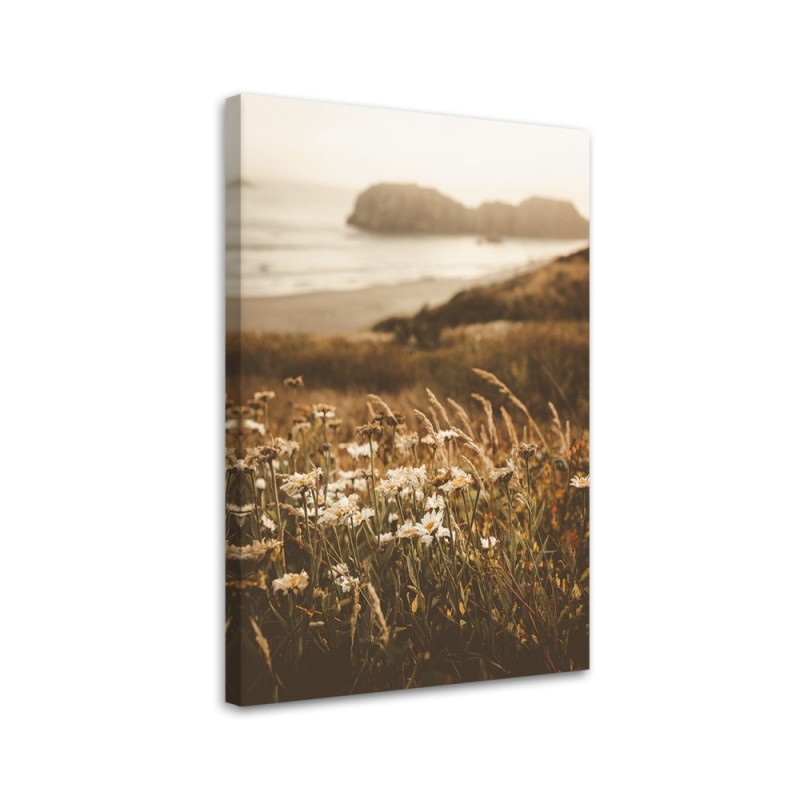 Canvas painting - Flowers on the seashore | FEEBY