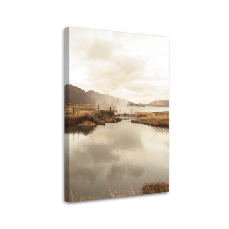 Canvas painting - Steaming lake | FEEBY