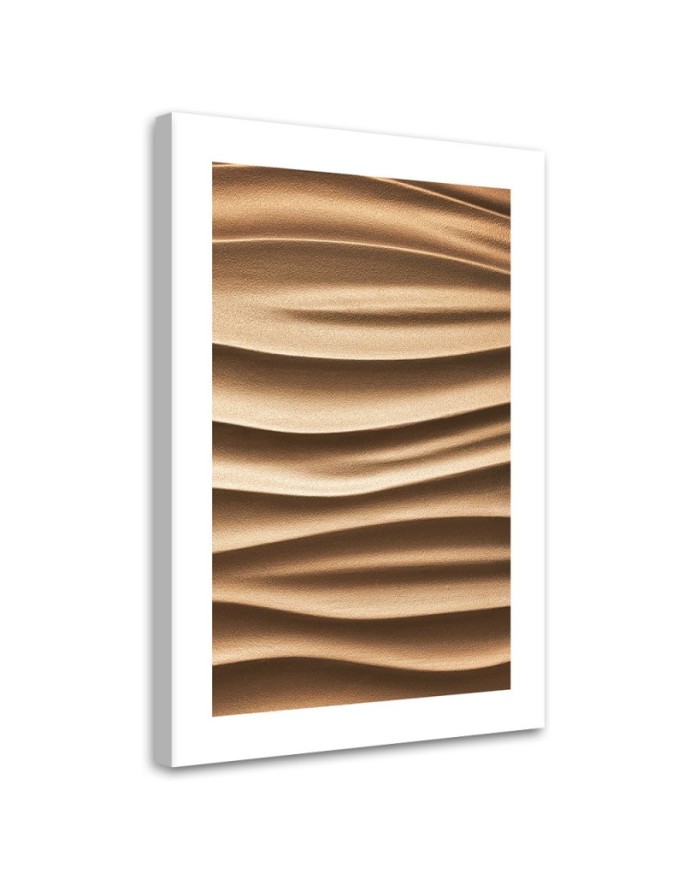 Canvas print Beige 3D waves