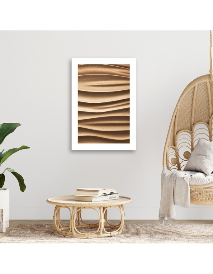 Canvas painting - Beige waves 3D | FEEBY