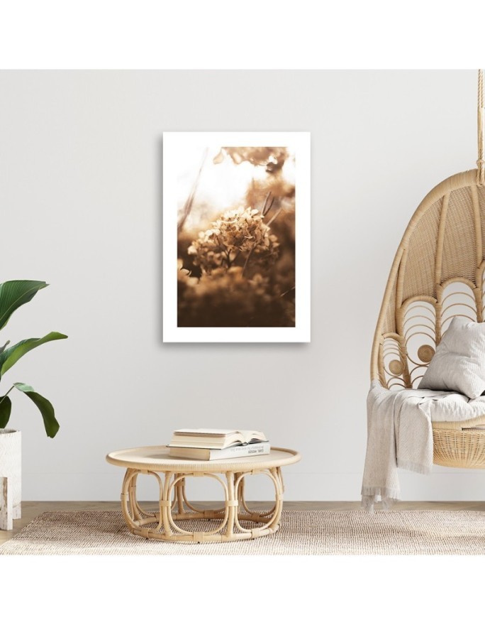 Canvas painting - Withered hydrangea at sunset | FEEBY
