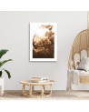 Canvas painting - Withered hydrangea at sunset | FEEBY