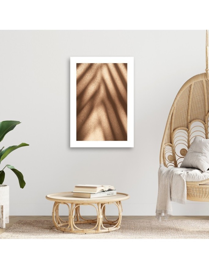Canvas painting - Shadows of leaves on a wall | FEEBY