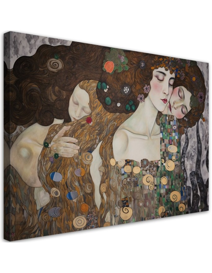 Canvas print Womens kiss -...