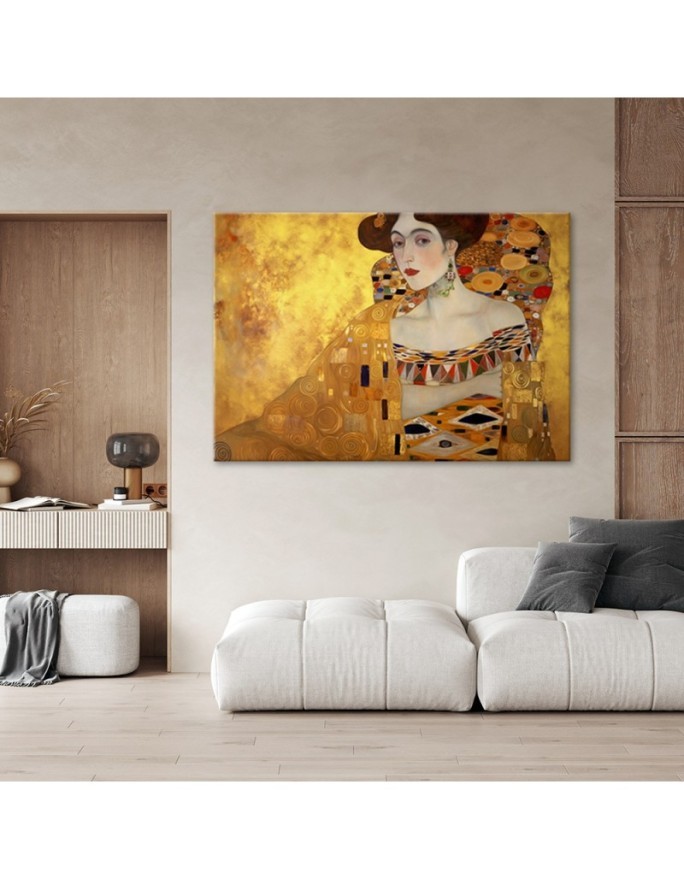 Canvas painting - Golden portrait of a woman | FEEBY