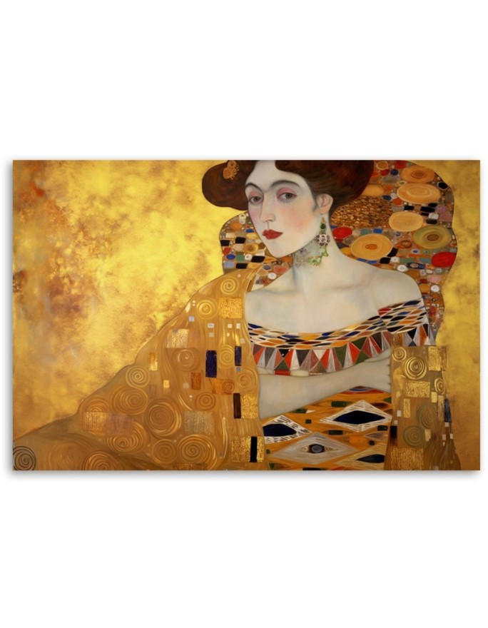 Canvas painting - Golden portrait of a woman | FEEBY