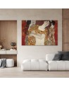 Canvas painting - Women kissing abstract | FEEBY