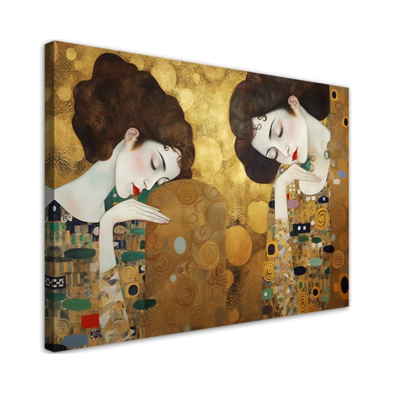 Canvas painting - Portrait of a woman in gold | FEEBY