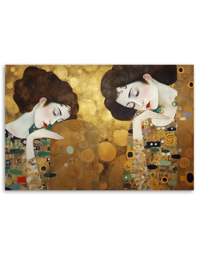 Canvas painting - Portrait of a woman in gold | FEEBY