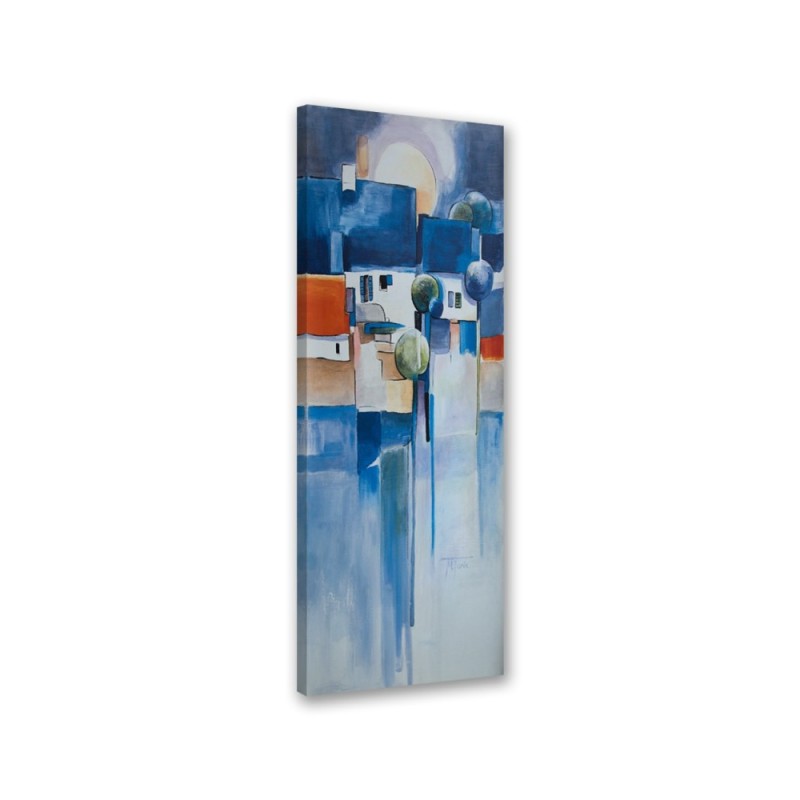 Canvas print for bedroom - Abstract painted city | FEEBY
