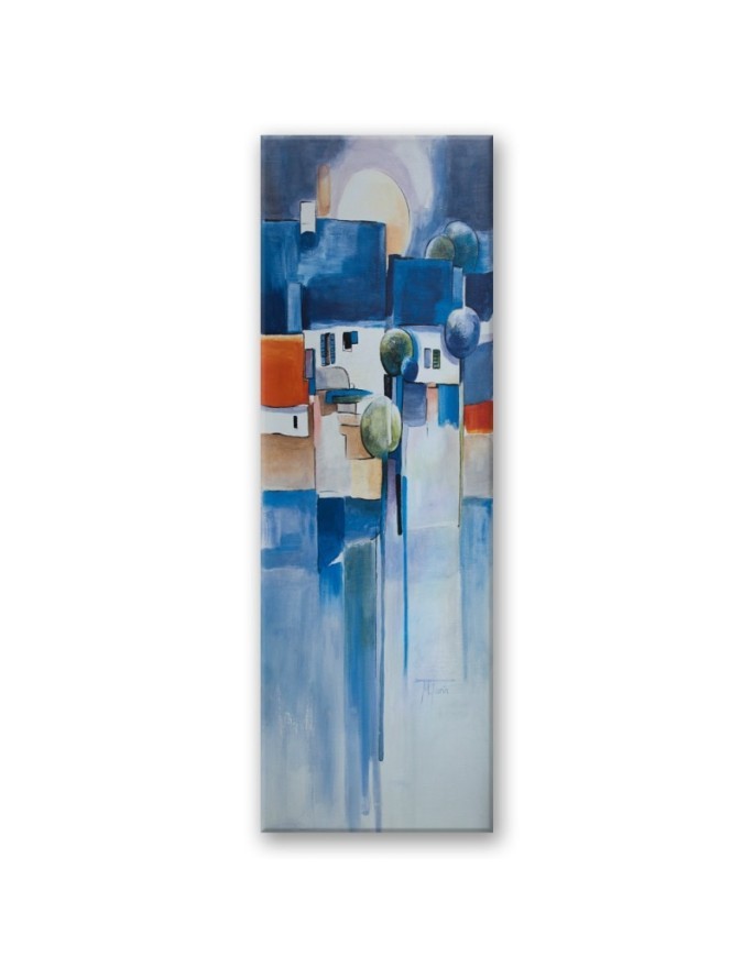 Canvas print for bedroom - Abstract painted city | FEEBY
