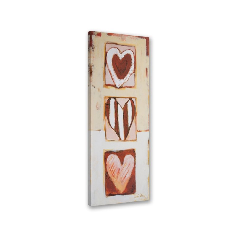 Modern painting for wall - Three hearts | FEEBY