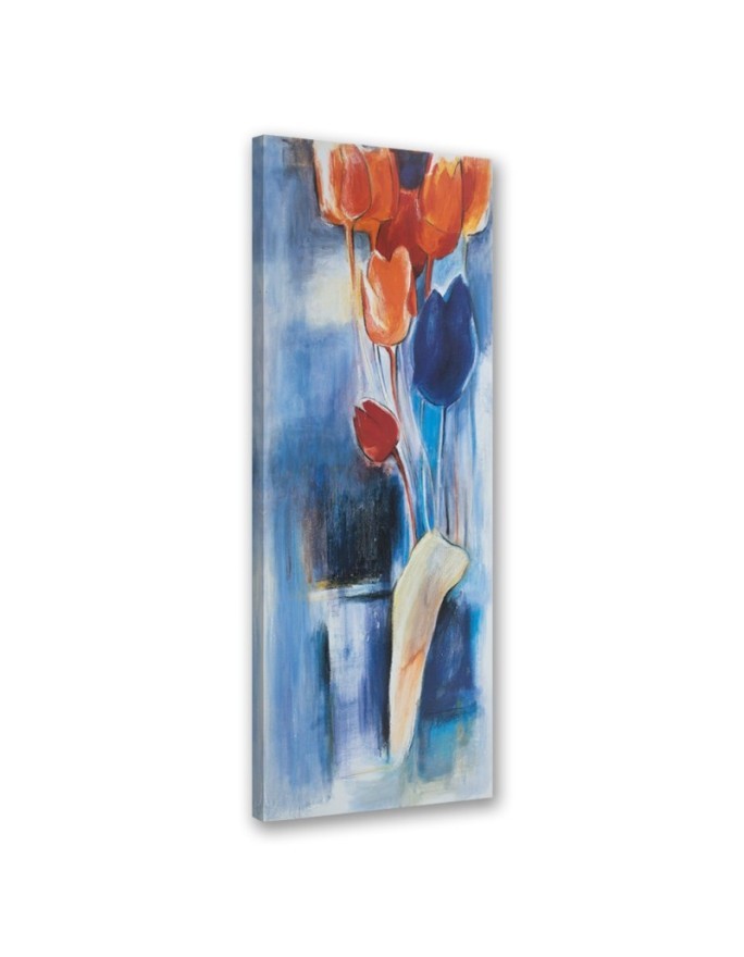 Bedroom wall painting - Painted colourful flowers | FEEBY