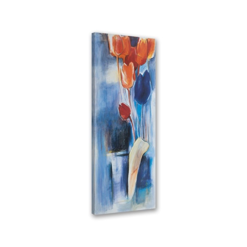 Bedroom wall painting - Painted colourful flowers | FEEBY