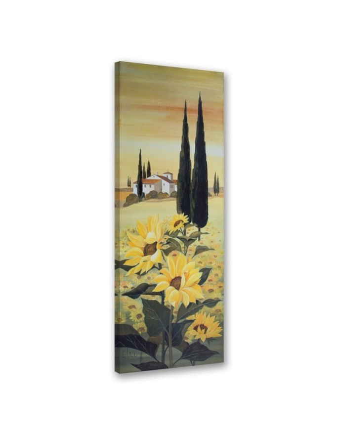 Canvas print - Sunflowers on a house background | FEEBY