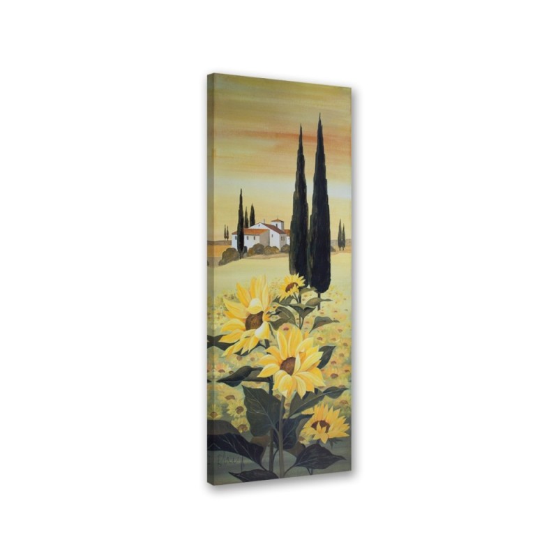 Canvas print - Sunflowers on a house background | FEEBY