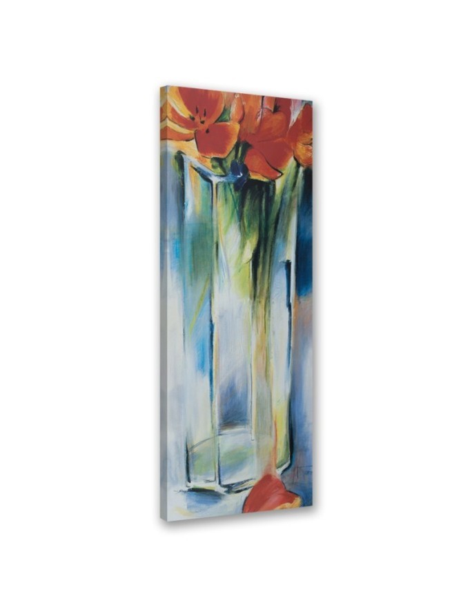 Canvas print - Painted flowers in a vase | FEEBY