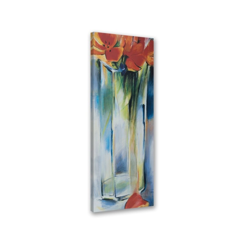 Canvas print - Painted flowers in a vase | FEEBY