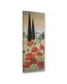 Modern canvas print - Tuscan landscape with poppies | FEEBY