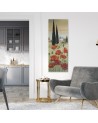 Modern canvas print - Tuscan landscape with poppies | FEEBY