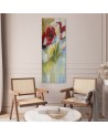 Canvas painting - Painted poppies and rose buds | FEEBY