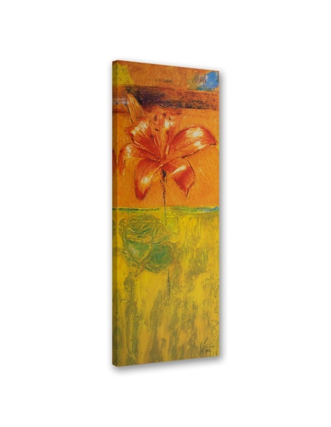 Decorative painting on canvas - Water lily flower painted | FEEBY