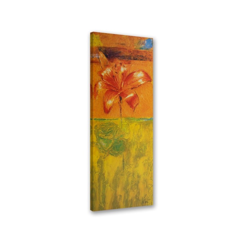 Decorative painting on canvas - Water lily flower painted | FEEBY