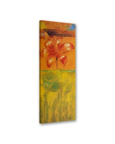 Decorative painting on canvas - Water lily flower painted | FEEBY