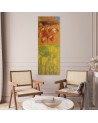 Decorative painting on canvas - Water lily flower painted | FEEBY