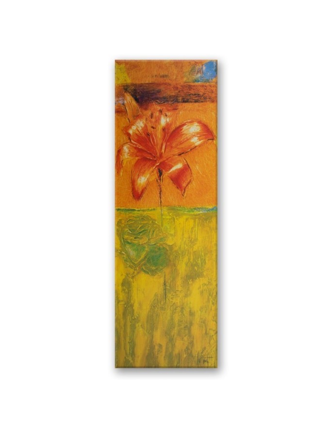 Decorative painting on canvas - Water lily flower painted | FEEBY