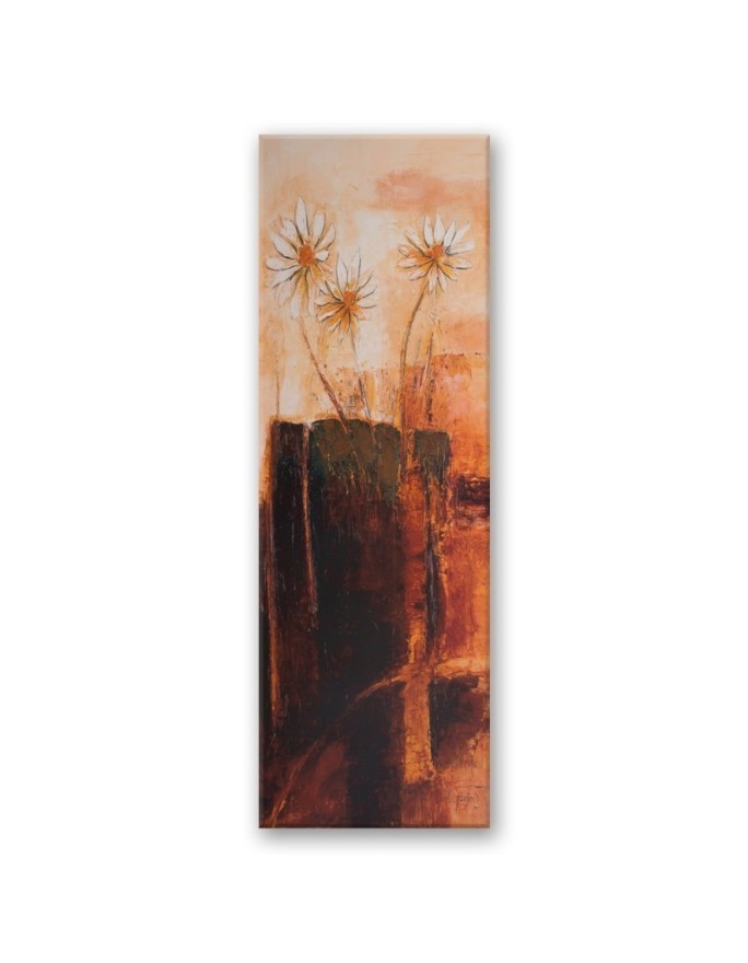 Canvas print for room - Painted flowers | FEEBY