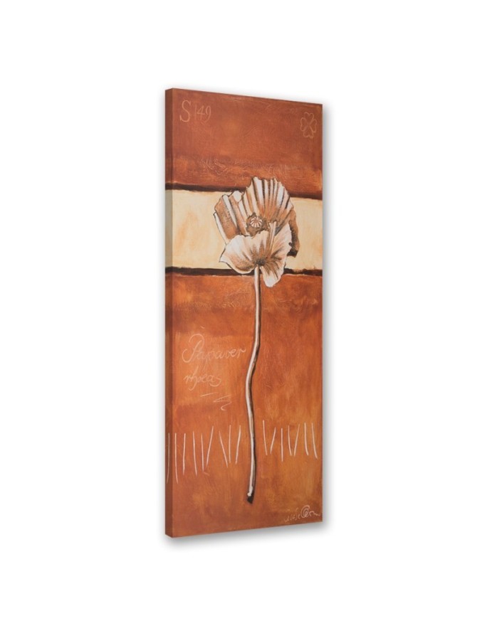 Modern canvas painting - Lone poppy painted | FEEBY