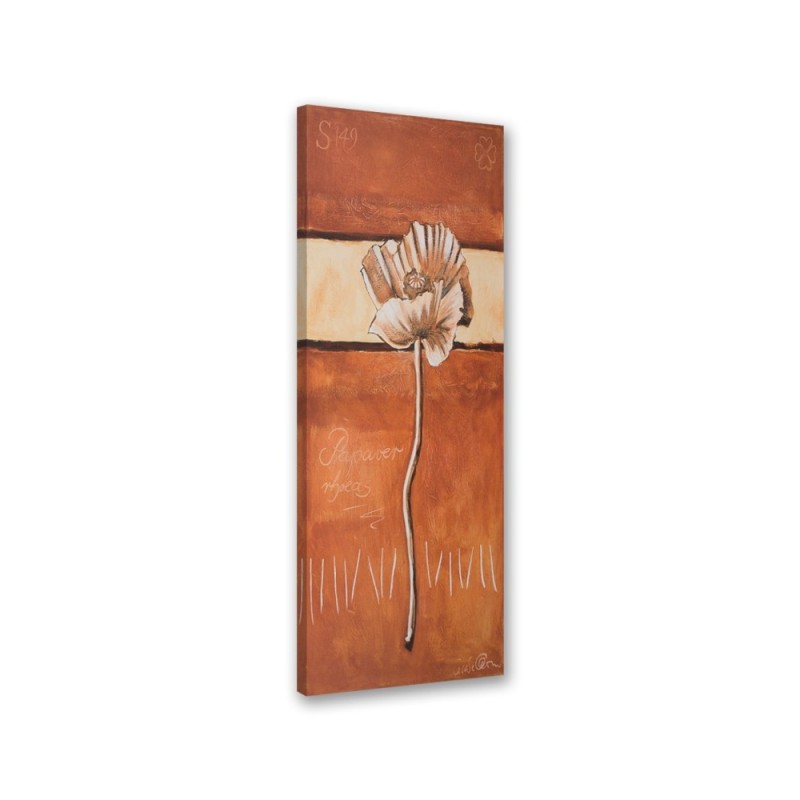 Modern canvas painting - Lone poppy painted | FEEBY