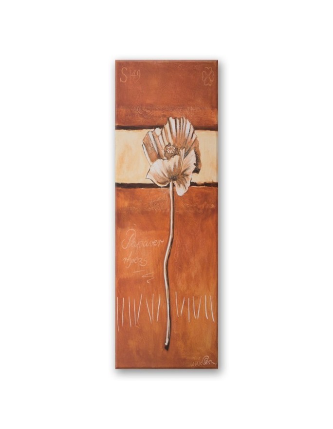Modern canvas painting - Lone poppy painted | FEEBY
