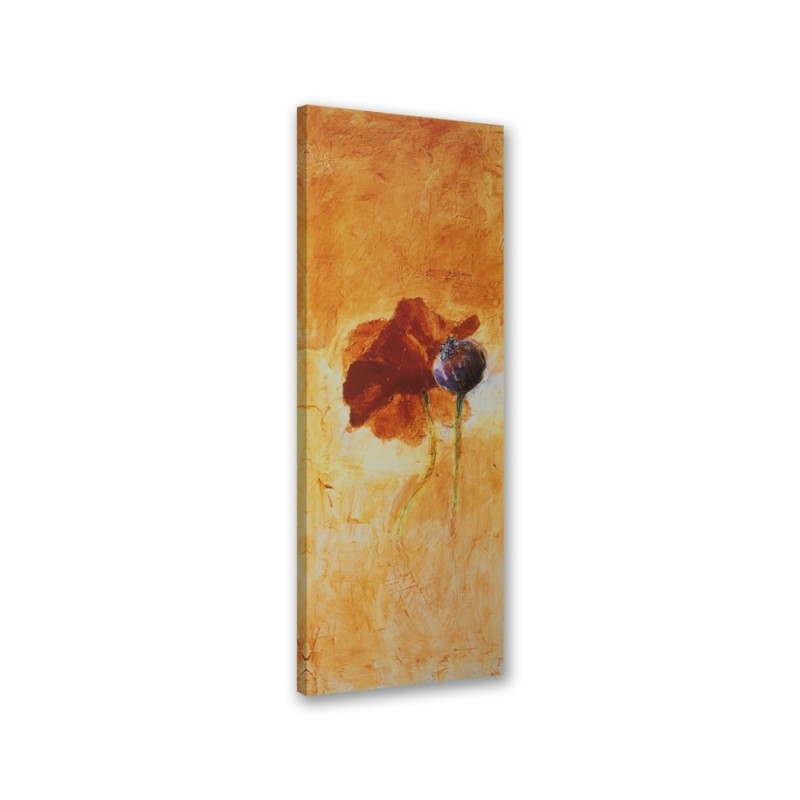 Canvas print for the bedroom - Painted poppy flower | FEEBY