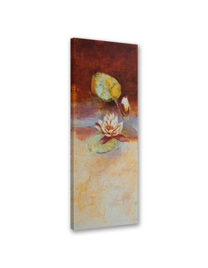 Canvas print for living room - Water lily flower painted | FEEBY