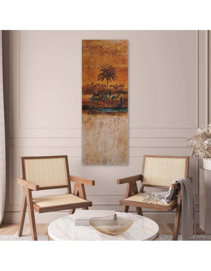 Canvas print for bedroom - Camels in the desert | FEEBY