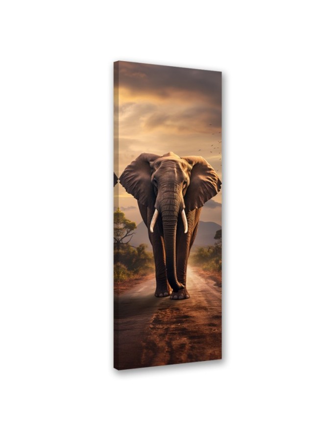 Canvas print Walking elephant