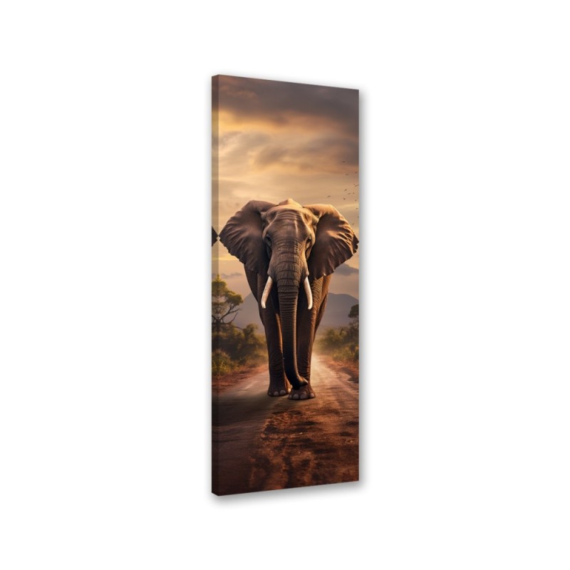 Wall painting for living room - Walking elephant | FEEBY