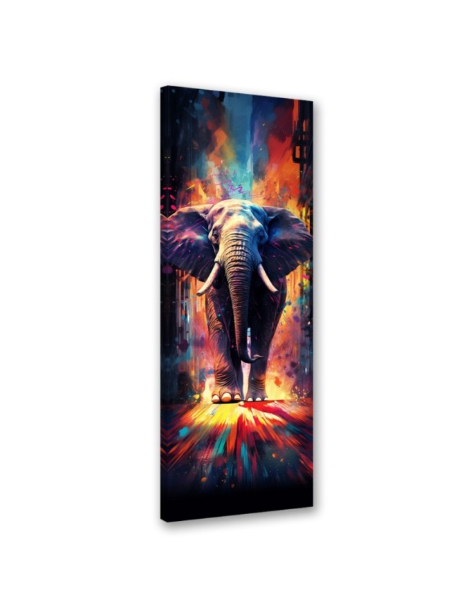 Canvas print Coloured elephant