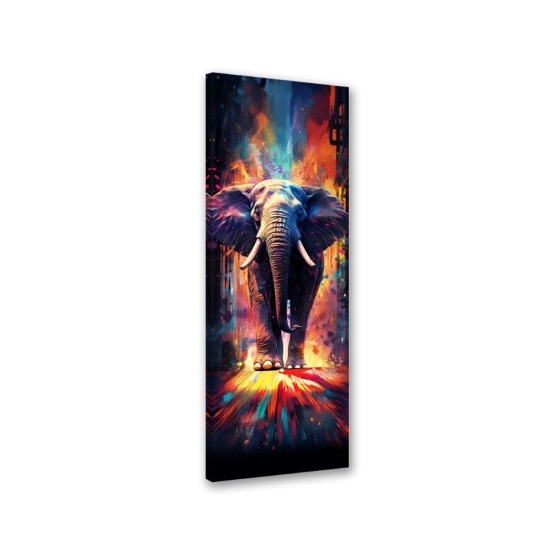 Bedroom wall painting - Coloured elephant | FEEBY