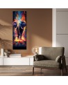 Bedroom wall painting - Coloured elephant | FEEBY