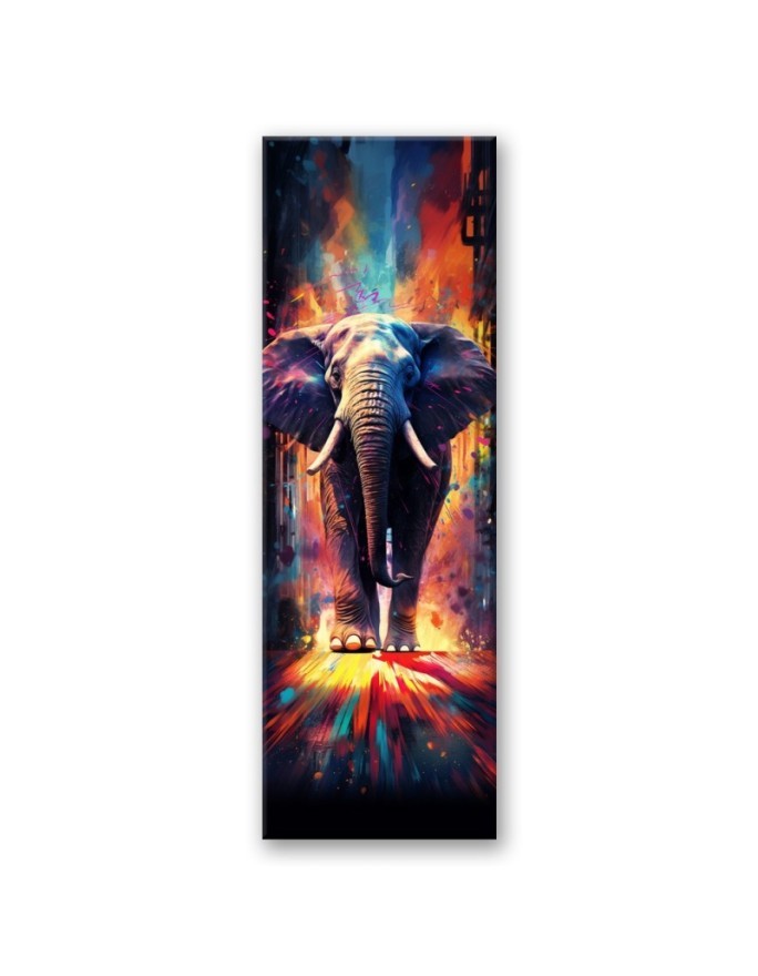 Bedroom wall painting - Coloured elephant | FEEBY