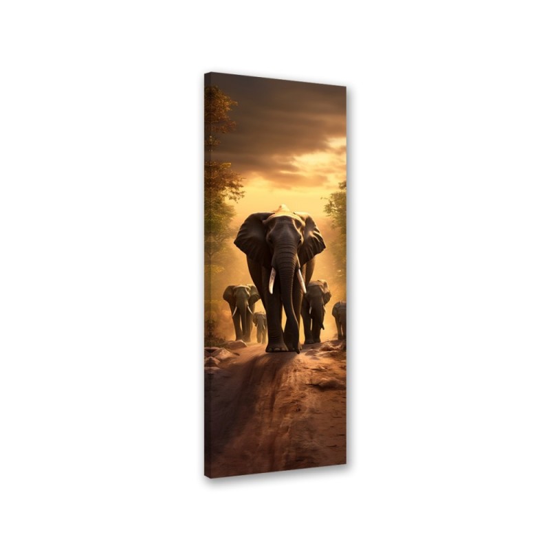 Canvas painting - Elephant herd | FEEBY