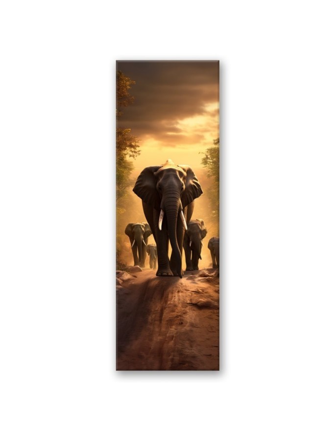 Canvas painting - Elephant herd | FEEBY