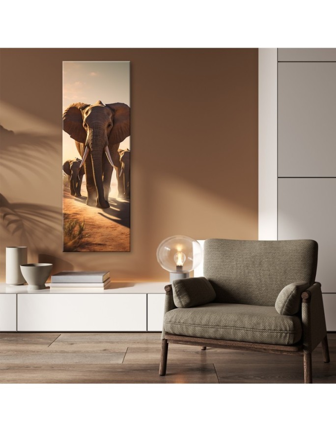 Decorative painting - Wandering elephants | FEEBY