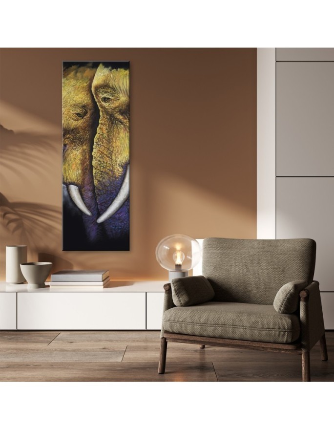 Canvas print for room - Pair of elephants | FEEBY